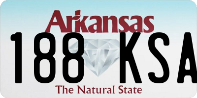 AR license plate 188KSA