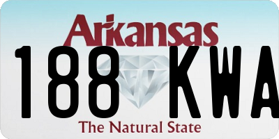 AR license plate 188KWA