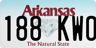 AR license plate 188KWO