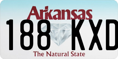 AR license plate 188KXD