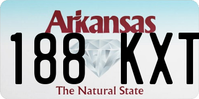 AR license plate 188KXT