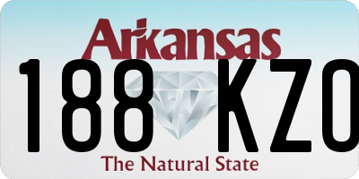 AR license plate 188KZO