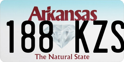 AR license plate 188KZS