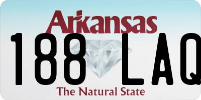 AR license plate 188LAQ