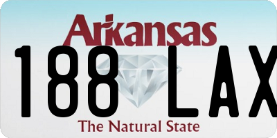 AR license plate 188LAX