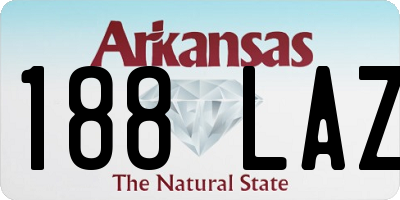 AR license plate 188LAZ