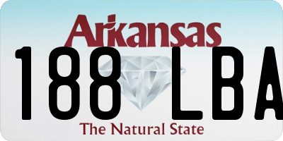 AR license plate 188LBA