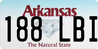 AR license plate 188LBI