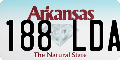AR license plate 188LDA