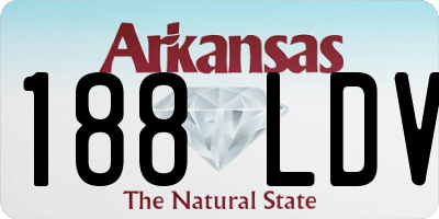 AR license plate 188LDV