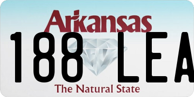 AR license plate 188LEA