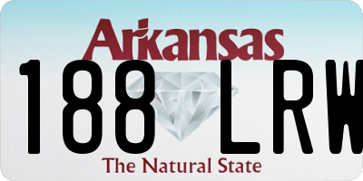 AR license plate 188LRW