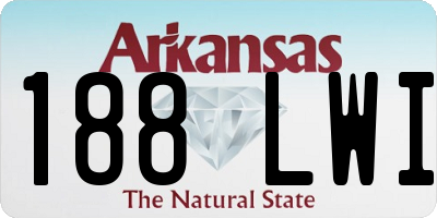 AR license plate 188LWI