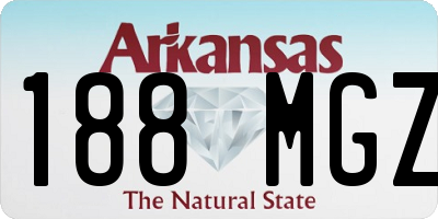 AR license plate 188MGZ
