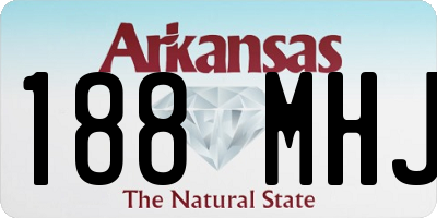AR license plate 188MHJ