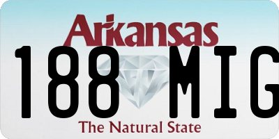 AR license plate 188MIG