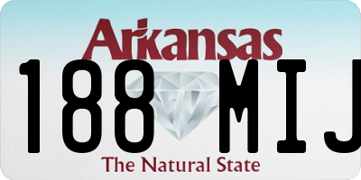 AR license plate 188MIJ