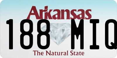 AR license plate 188MIQ