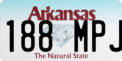 AR license plate 188MPJ
