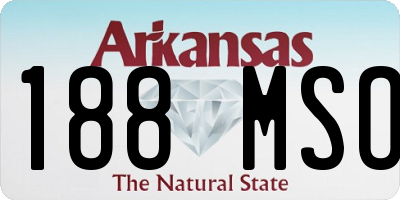 AR license plate 188MSO