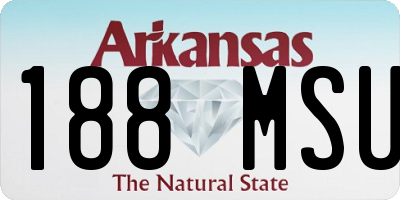 AR license plate 188MSU