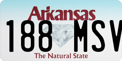 AR license plate 188MSV