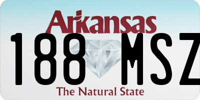 AR license plate 188MSZ