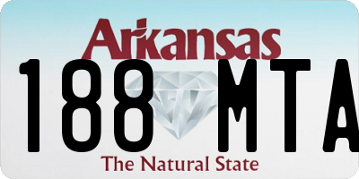 AR license plate 188MTA