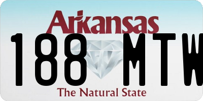 AR license plate 188MTW