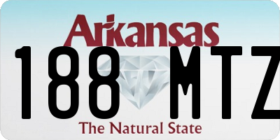 AR license plate 188MTZ
