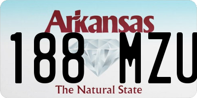 AR license plate 188MZU