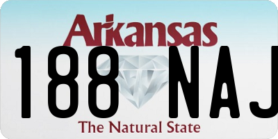 AR license plate 188NAJ