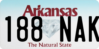 AR license plate 188NAK