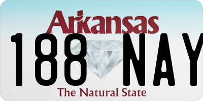 AR license plate 188NAY