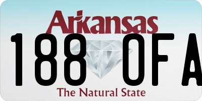 AR license plate 188OFA
