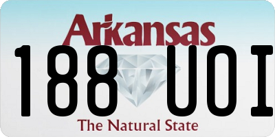 AR license plate 188UOI