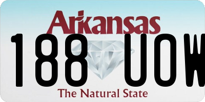 AR license plate 188UOW