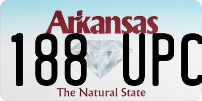 AR license plate 188UPC