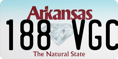 AR license plate 188VGC