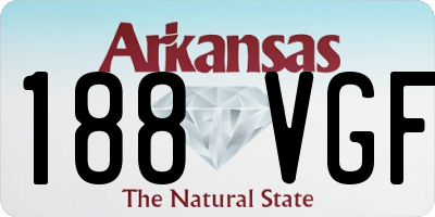 AR license plate 188VGF