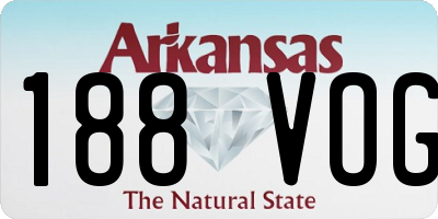 AR license plate 188VOG