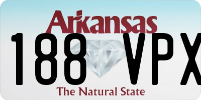 AR license plate 188VPX