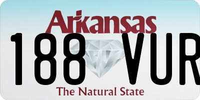AR license plate 188VUR
