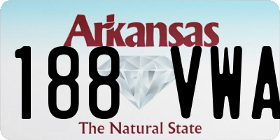 AR license plate 188VWA