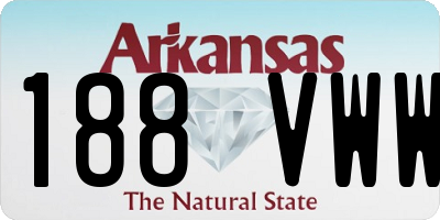 AR license plate 188VWW