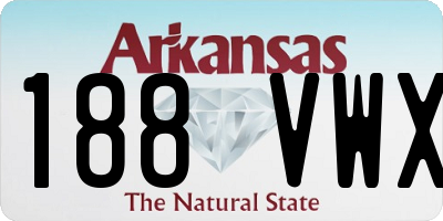 AR license plate 188VWX