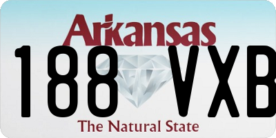 AR license plate 188VXB
