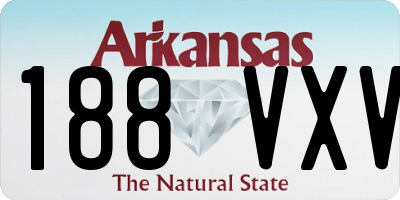 AR license plate 188VXV