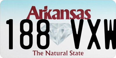 AR license plate 188VXW