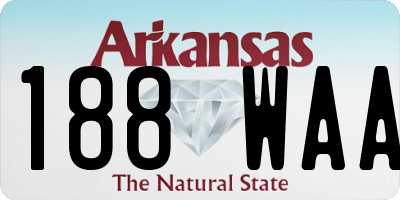 AR license plate 188WAA